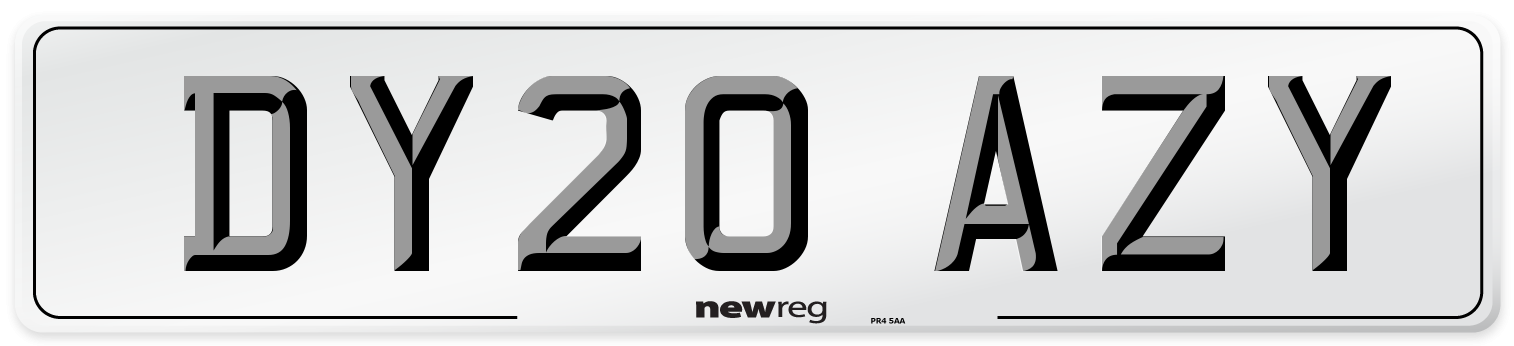 DY20 AZY Number Plate from New Reg